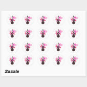 vioolliefde ronde sticker (Vel)