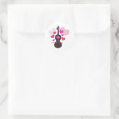 vioolliefde ronde sticker (Tas)
