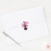 vioolliefde ronde sticker (Envelop)