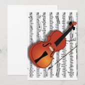 Vioolliefhebber, Join Us_Invitation Kaart (Voorkant / Achterkant)