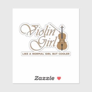 Vioolmeisje, als een normaal meisje maar cooler sticker