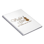 Vioolmeisje, zoals een normaal meisje maar cooler notitieboek (Rechterzijde)