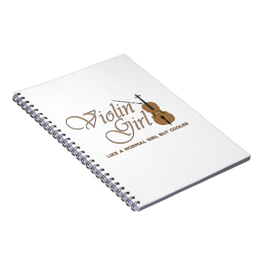 Vioolmeisje, zoals een normaal meisje maar cooler notitieboek (Rechterzijde)
