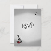 Vioolmuziek Bruiloft RSVP Kaartje (Achterkant)