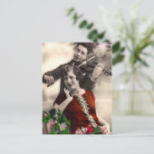 Vioolmuziek gespeeld door musicus briefkaart (Staand voorkant)