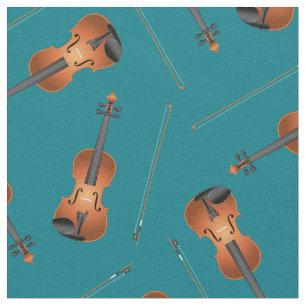 Vioolmuziek Muzikant Kamer Decor Blauwgroen Stof