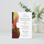 Vioolmuziek Overweging Eenvoudige Uitnodiging Brie (Staand voorkant)