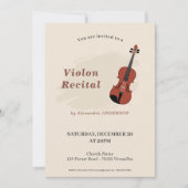 Vioolmuziek Recital Uitnodiging (Voorkant)