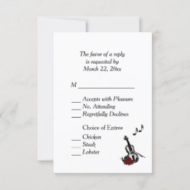 Vioolmuziek RSVP met entree keuzes Kaartje