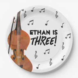 Vioolmuziek Thema Verjaardagsfeest Papieren Borden Bordje