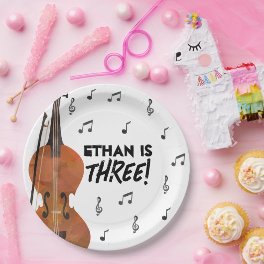 Vioolmuziek Thema Verjaardagsfeest Papieren Borden Papieren Bordje (Feest)