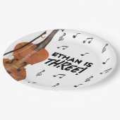 Vioolmuziek Thema Verjaardagsfeest Papieren Borden Papieren Bordje (Gekanteld)