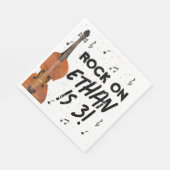 Vioolmuziek Verjaardagsfeest Papier servetten (Hoek)