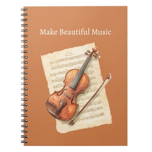 Vioolmuziekblad Notitieboek (Voorkant)