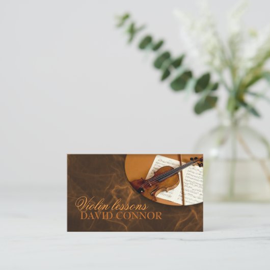 Vioolmuziekdocent Classic Visitekaartje (Staand voorkant)