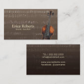 Vioolmuziekdocent  Musical Visitekaartje (Voorkant / Achterkant)