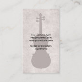 Vioolmuziekdocent Violist  Musical Visitekaartje (Achterkant)