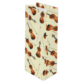 Vioolmuziekleraar Wijn Cadeautas (Voorkant Gekanteld)