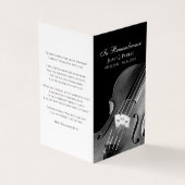 Vioolmuzikant begrafenisgebed visitekaartje (Buitenkant)