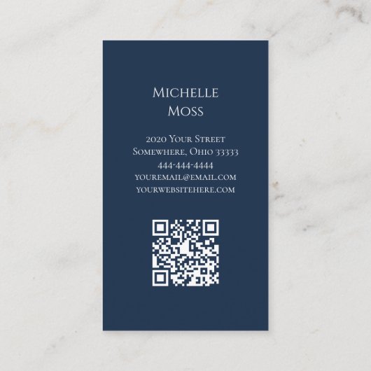 Vioolmuzikant Orkest Uitvoerder QR-code Visitekaartje (Achterkant)