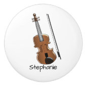 Vioolontwerp gepersonaliseerd keramische knop (Voorkant)