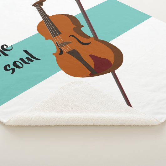 vioolontwerpdeken sherpa deken (3/4)