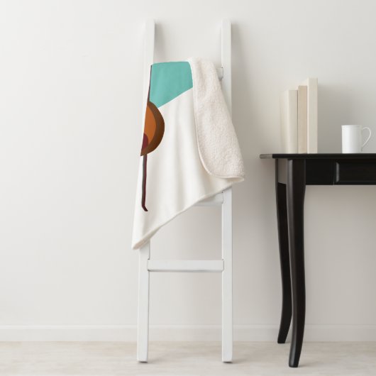 vioolontwerpdeken sherpa deken (In situ)