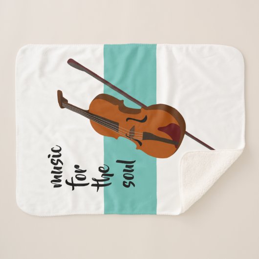 vioolontwerpdeken sherpa deken (Voorkant (horizontaal))