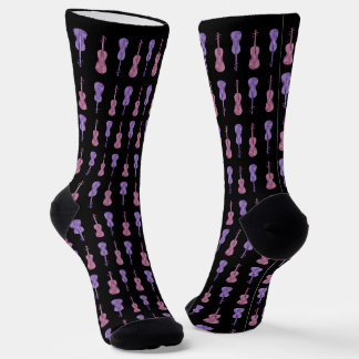 Vioolpatroon - Lavendel en Roze Sokken