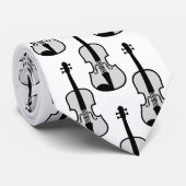 Vioolpatroon stropdas voor violist of musicus (Opgerold)