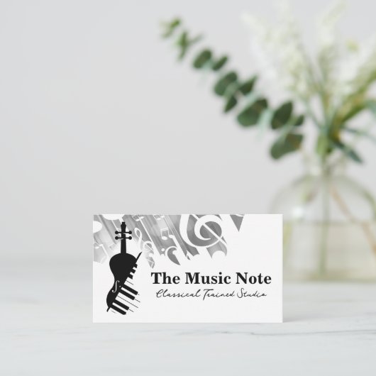 Vioolpiano Logo | Muziek Visitekaartje (Staand voorkant)