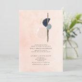 Vioolrecital Abstract Blos Roze & Blauw Goud Kaart (Staand voorkant)