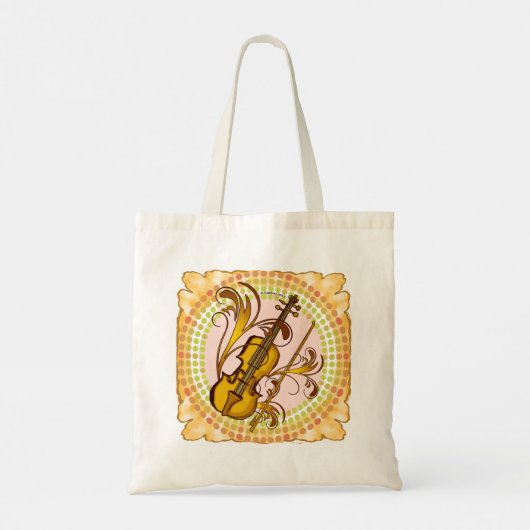 Vioolritme canvas tas (Achterkant)