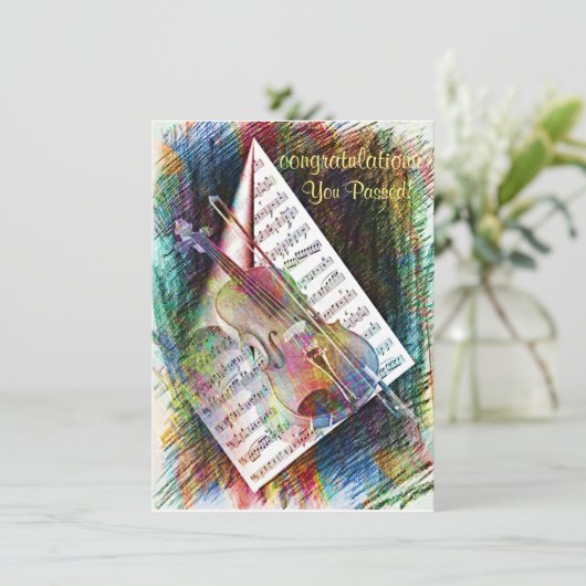 Vioolschets Kaart (Staand voorkant)