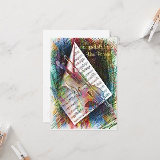 Vioolschets Kaart (Voorkant / Achterkant in situ)