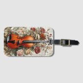 Vioolschoonheid, bloemenkunstmatig  AI-gegenereerd Bagagelabel (Voorkant (horizontaal))