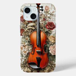 Vioolschoonheid, bloemenkunstmatig  AI-gegenereerd iPhone 15 Case