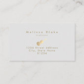 vioolse pampas ' lichtgrijze achtergrond visitekaartje (Achterkant)