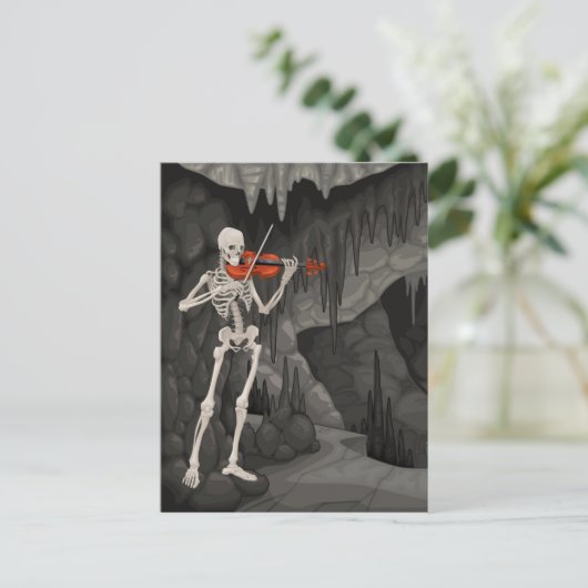 vioolskelet briefkaart (Staand voorkant)