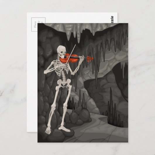 vioolskelet briefkaart (Voorkant / Achterkant)