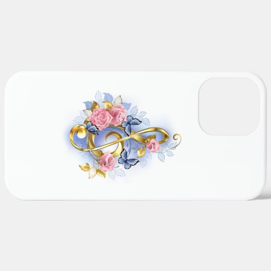 Vioolsleutel met roze rozen Case-Mate iPhone case (Achterkant / Rechts)