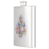 Vioolsleutel met roze rozen flacon (Links)