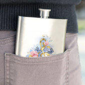 Vioolsleutel met roze rozen flacon (Voorbeeld)