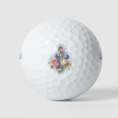 Vioolsleutel met roze rozen golfballen (Voorkant)