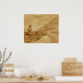 Vioolsleutel Poster (Keuken)