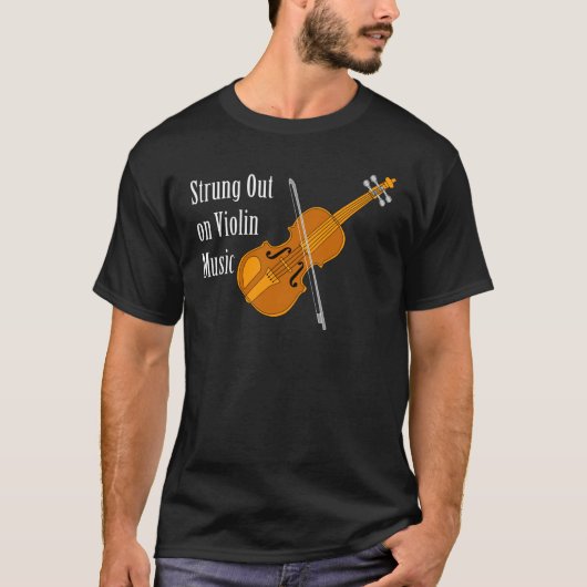 Vioolsnaar langs t-shirt (Voorkant)