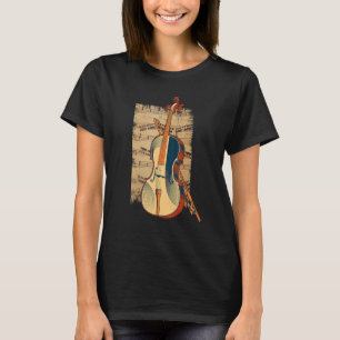  vioolsnaarinstrument viooltjes t-shirt