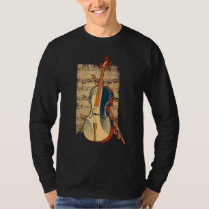 vioolsnaarinstrument viooltjes t-shirt