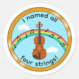 Vioolsnaren Kids Medaille Motivatie Sticker