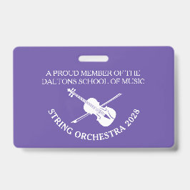 Vioolsnaren orkest gepersonaliseerd naamkaartje badge